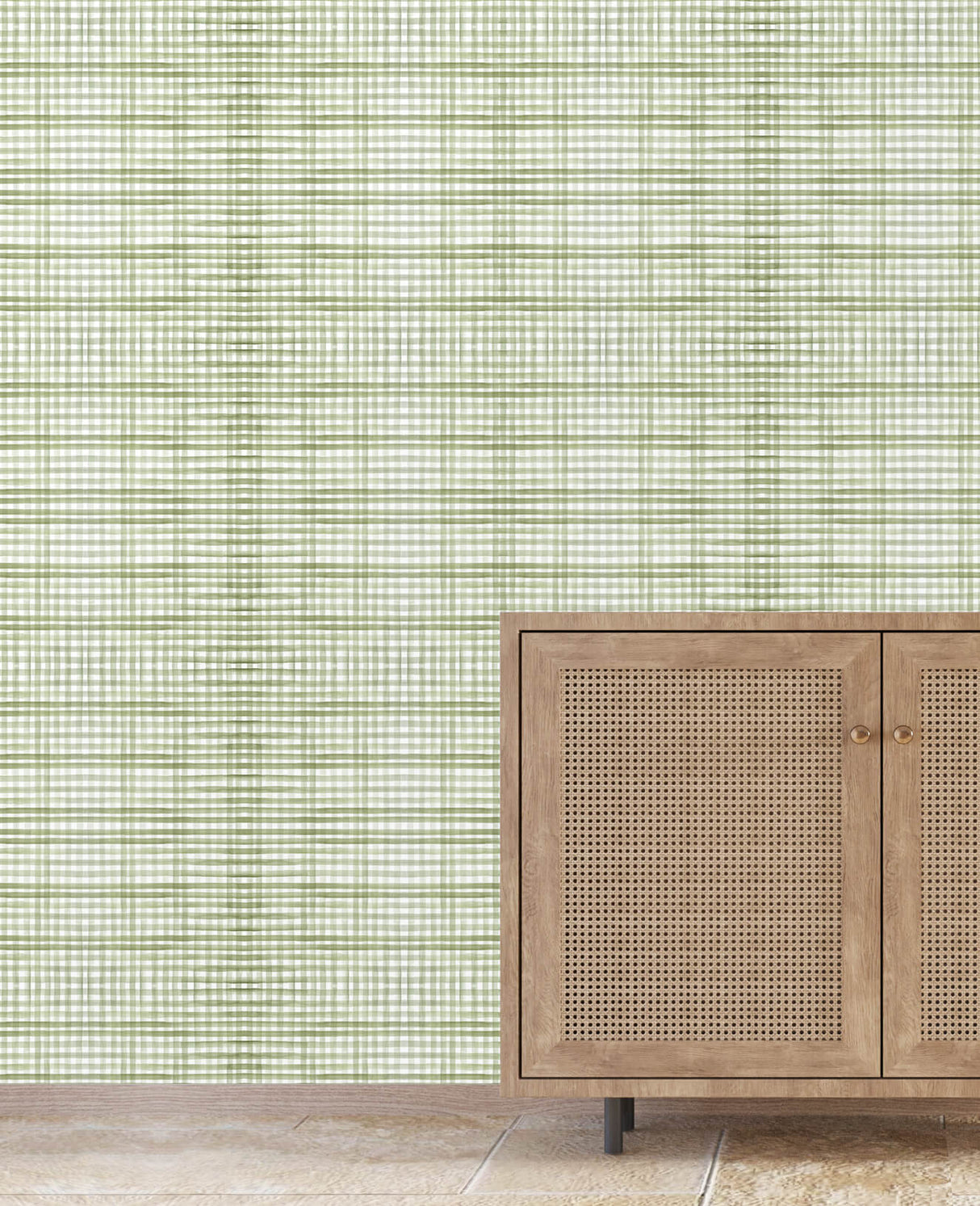 Tartan Green Behang Sample