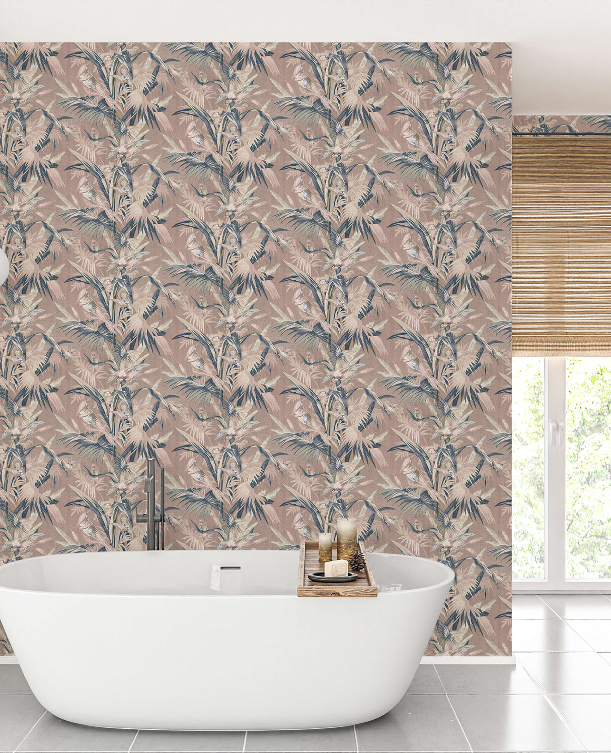 Vintage Feathers Light Wallpaper