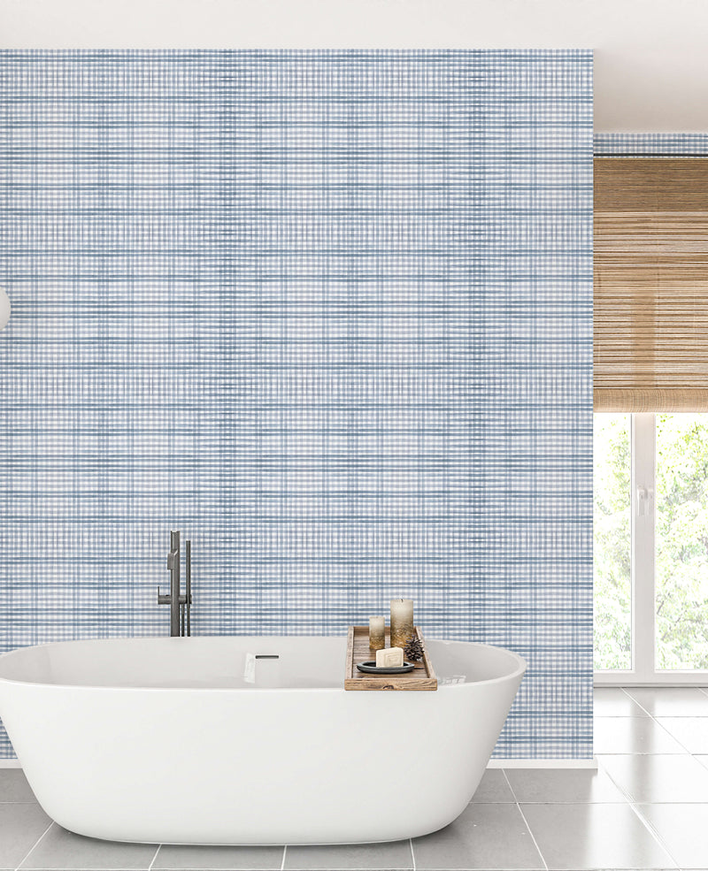 Tartan Blue Wallpaper – Creative Lab Amsterdam