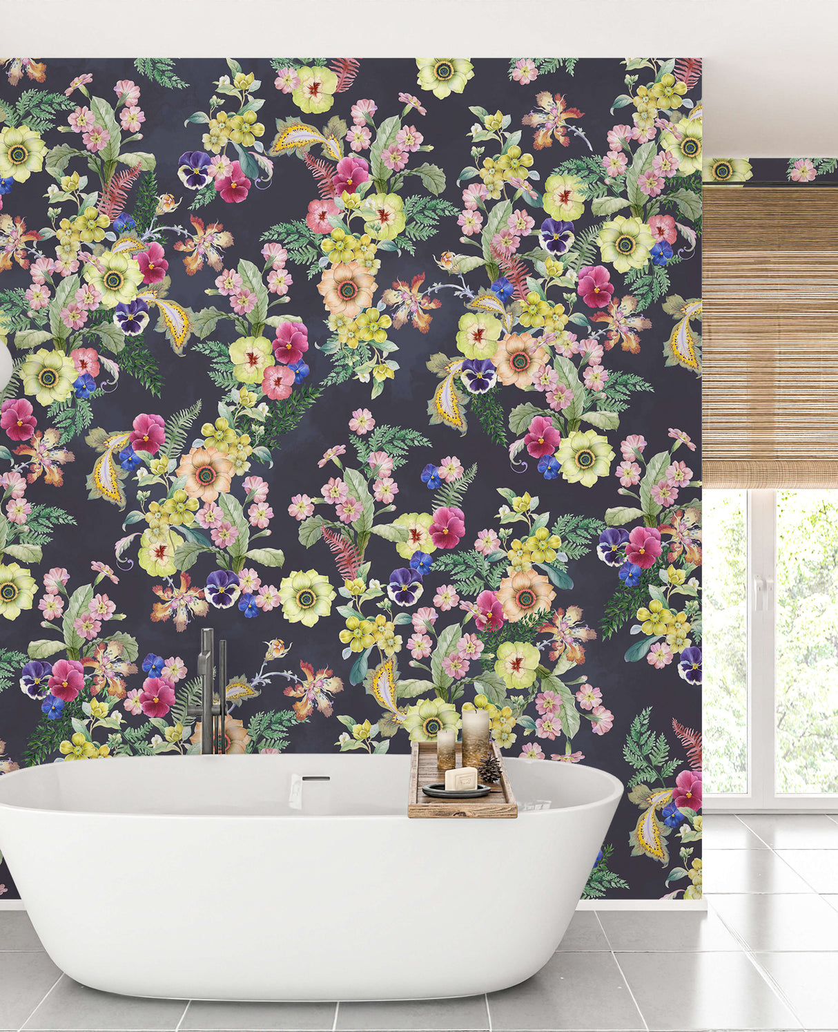 Lebendige violett-blaue Tapete