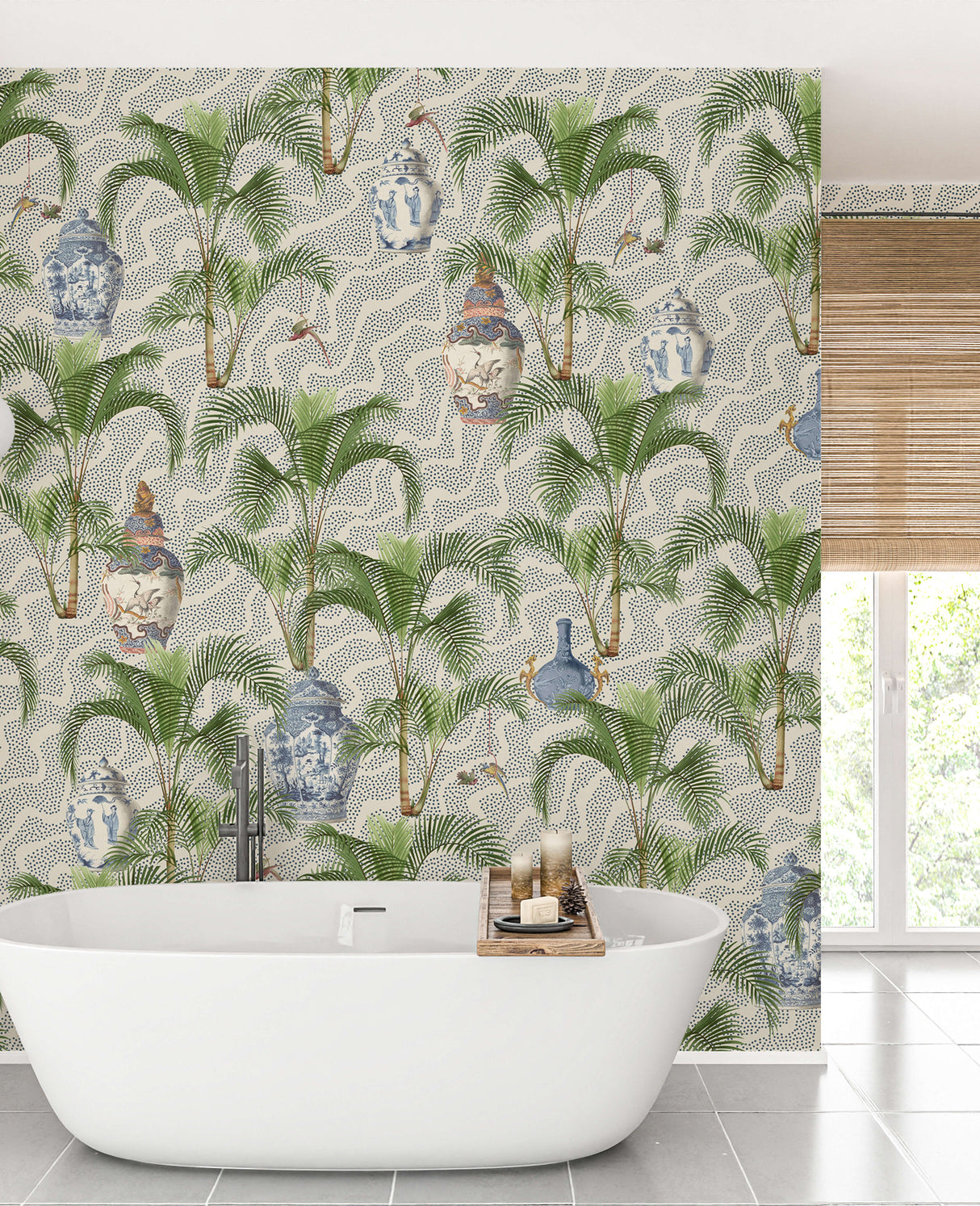 Orangery Blue Behang