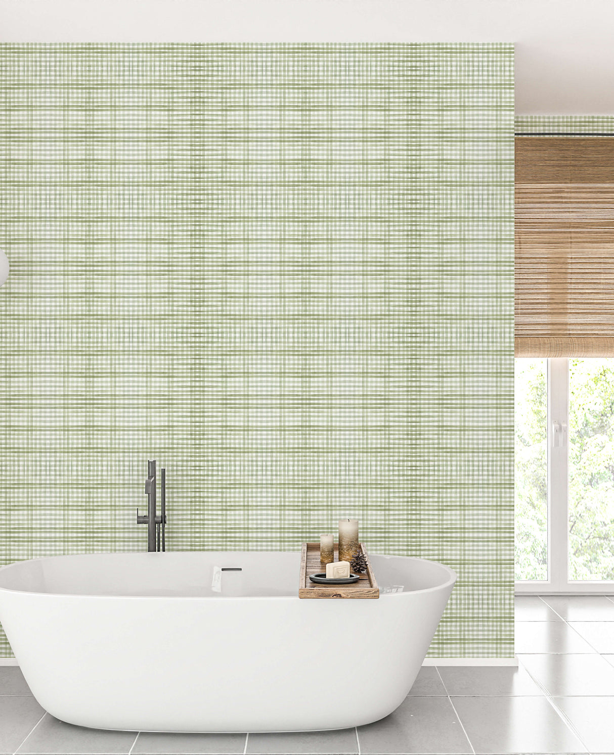 Tapete „Tartan Grün“