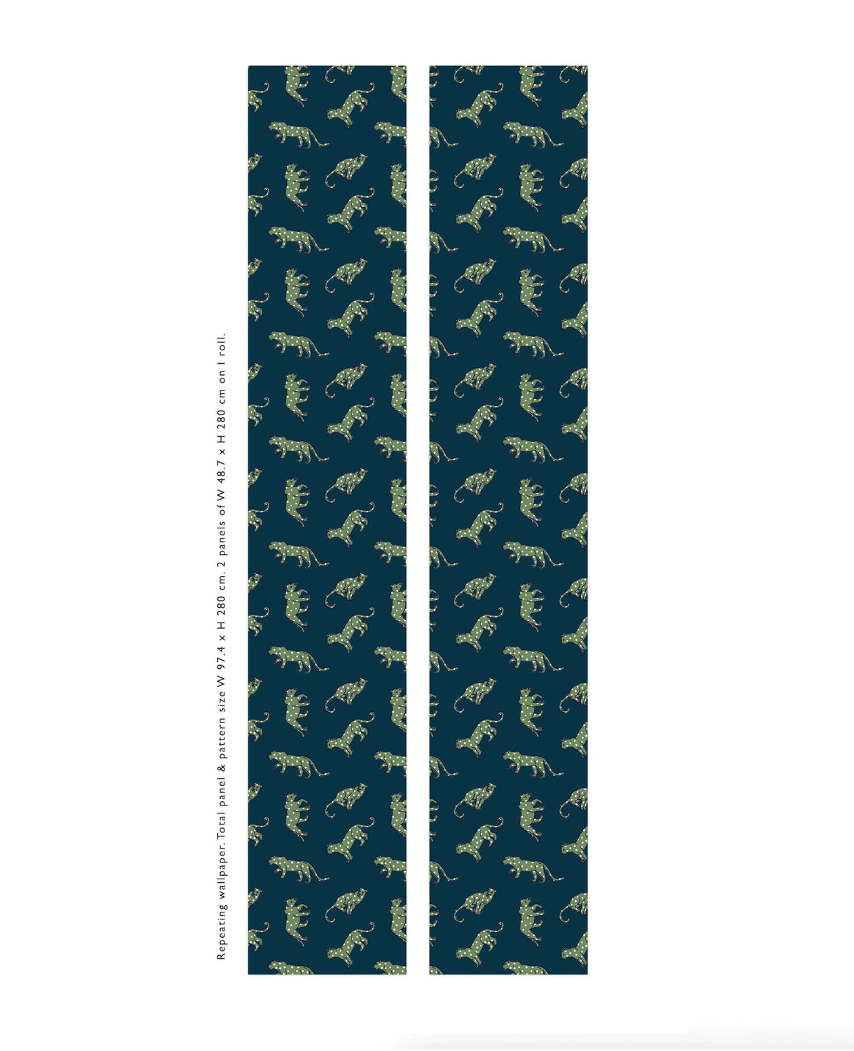 Panther Dots Blue/Green Wallpaper