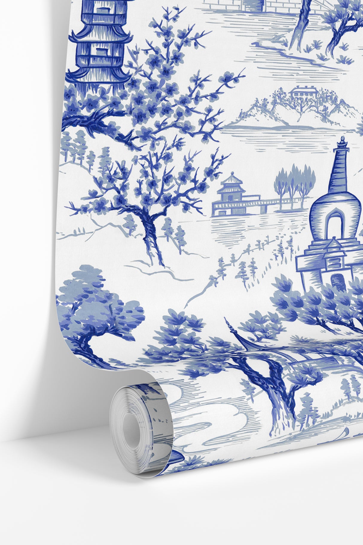 Chinoiserie Blue Behang