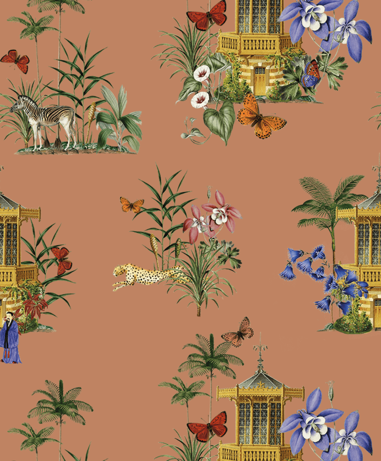 Creative Lab Amsterdam behang Asian Botanical Garden Terra wallpaper detail