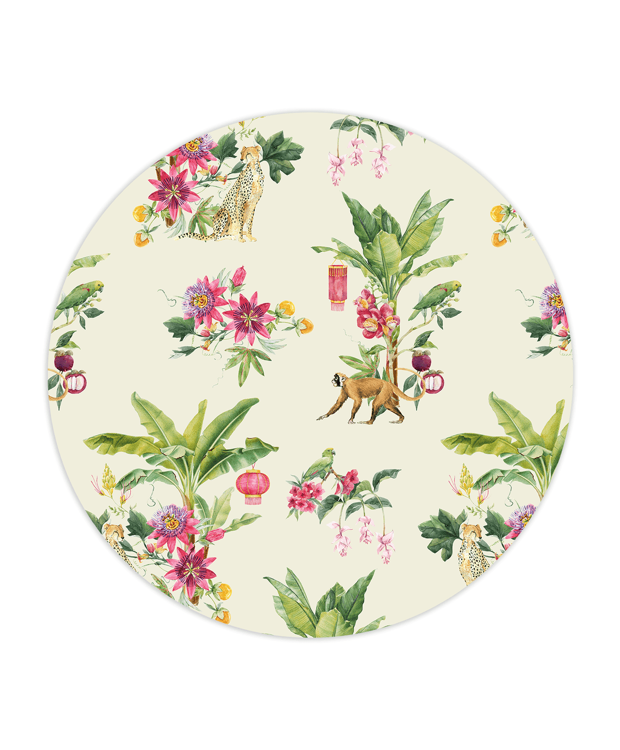Creative Lab Amsterdam behang cirkel Floral Festival Vanilla wallpaper circle