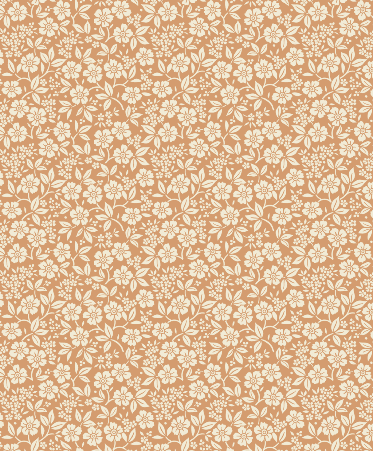 Creative Lab Amsterdam behang Flower Shower Dusty Orange Wallpaper detail