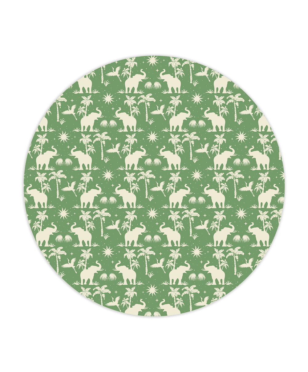 Creative Lab Amsterdam behang cirkel Generous Jungle Green wallpaper circle