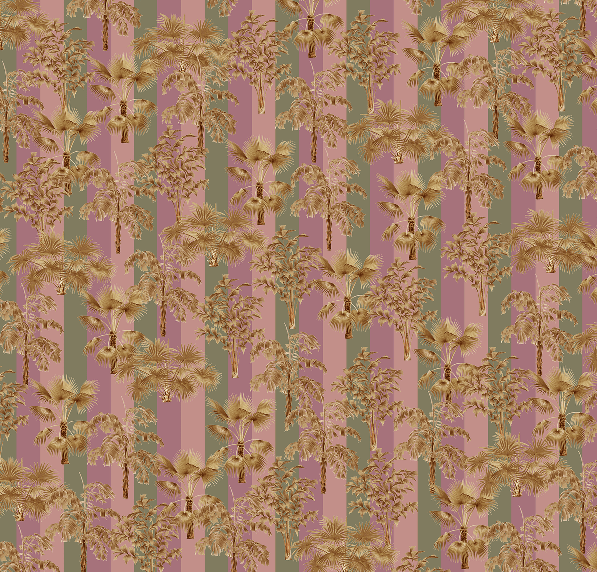 Creative Lab Amsterdam behang Golden Palms wallpaper