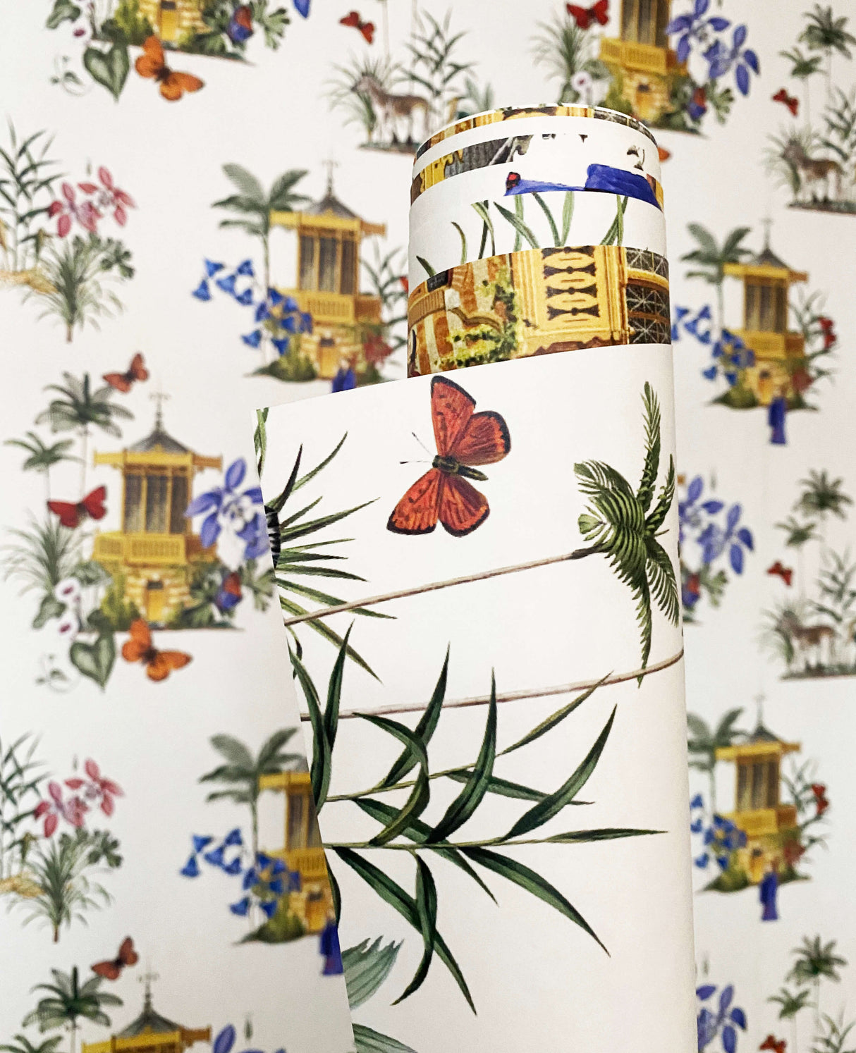 Creative Lab Amsterdam behang Asian Botanical Garden Vanilla wallpaper detail