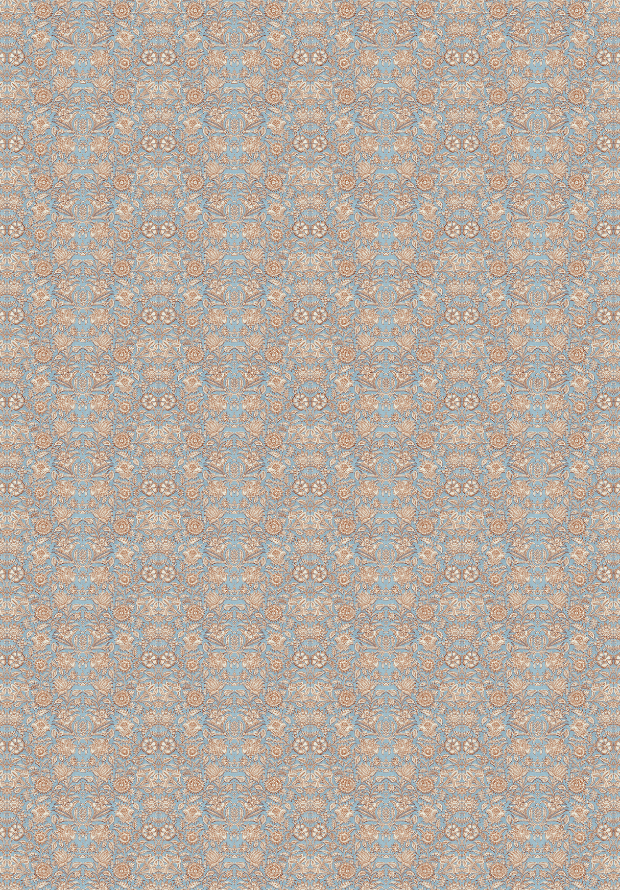 Creative Lab Amsterdam behang Indian Flower Blue wallpaper