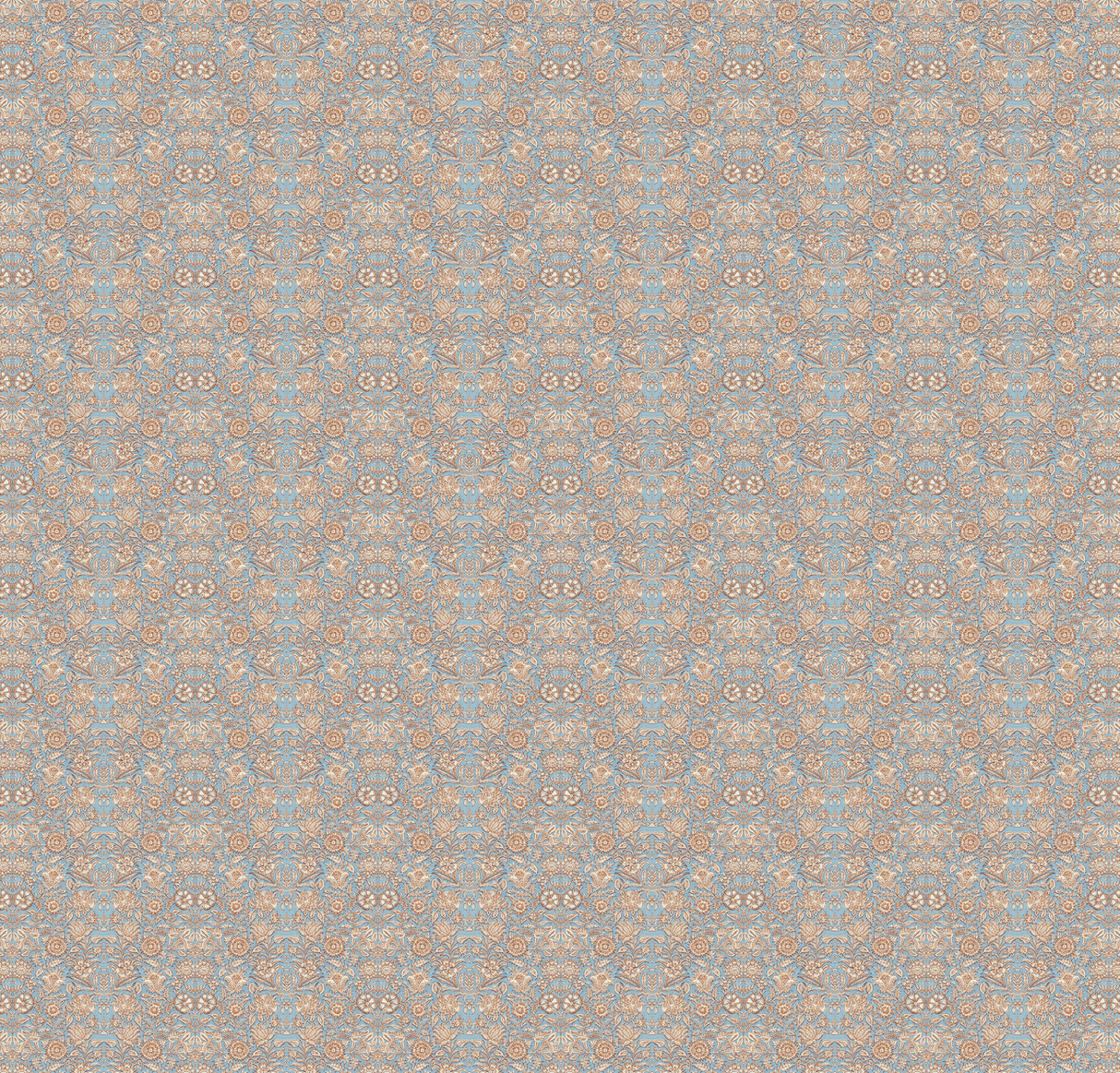 Creative Lab Amsterdam behang Indian Flower Blue wallpaper