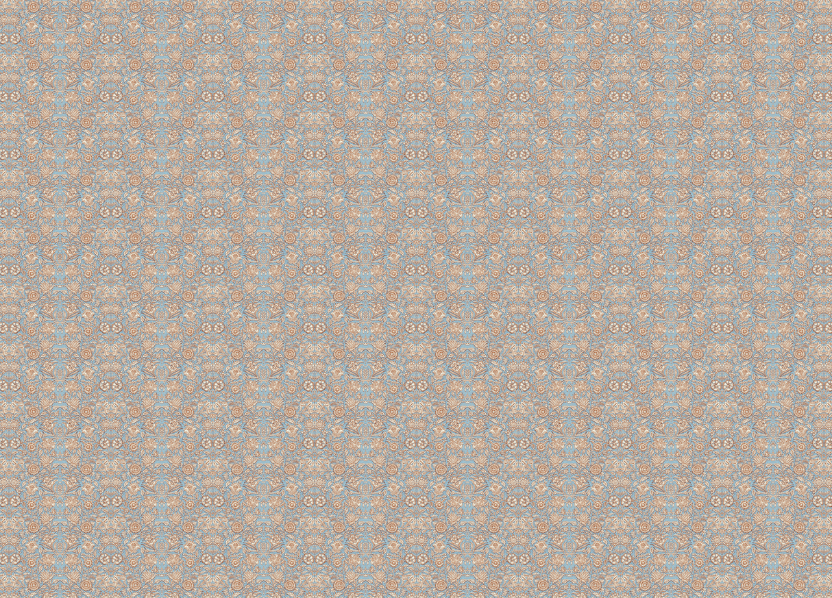 Creative Lab Amsterdam behang Indian Flower Blue wallpaper