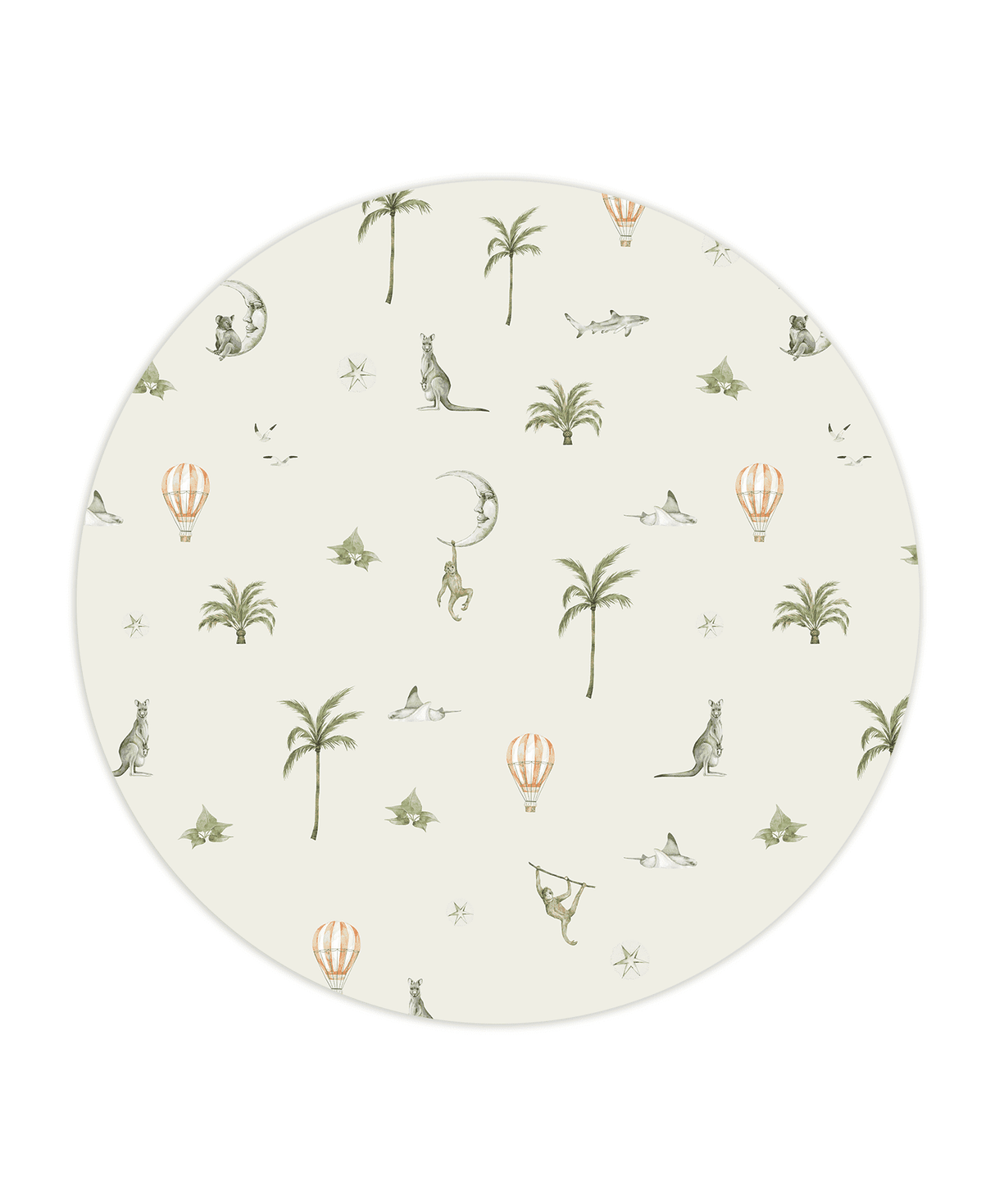 Creative Lab Amsterdam behang cirkel Koo Koo Kangaroo wallpaper circle