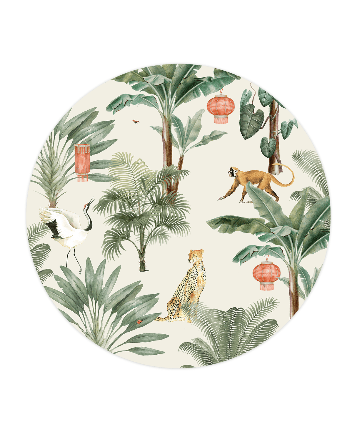 Creative Lab Amsterdam behang cirkel Lovely Jungle wallpaper circle