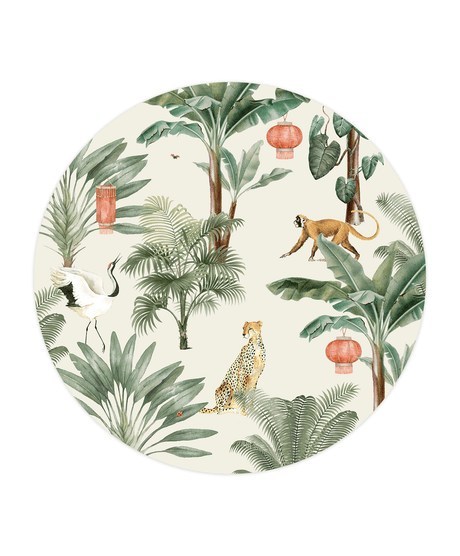 Creative Lab Amsterdam behang cirkel Lovely Jungle wallpaper circle