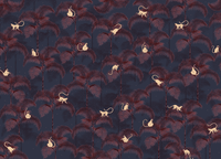 Creative Lab Amsterdam behang Monkey Night Red Wallpaper