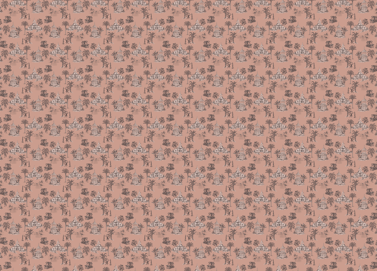 Creative Lab Amsterdam behang Oriental Teahouse Terra Pink wallpaper