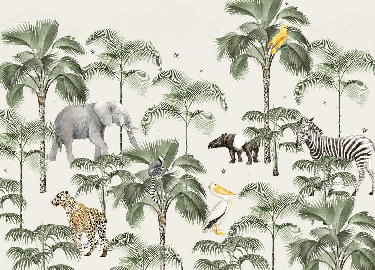 Creative Lab Amsterdam behang Palm Wildlife wallpaper