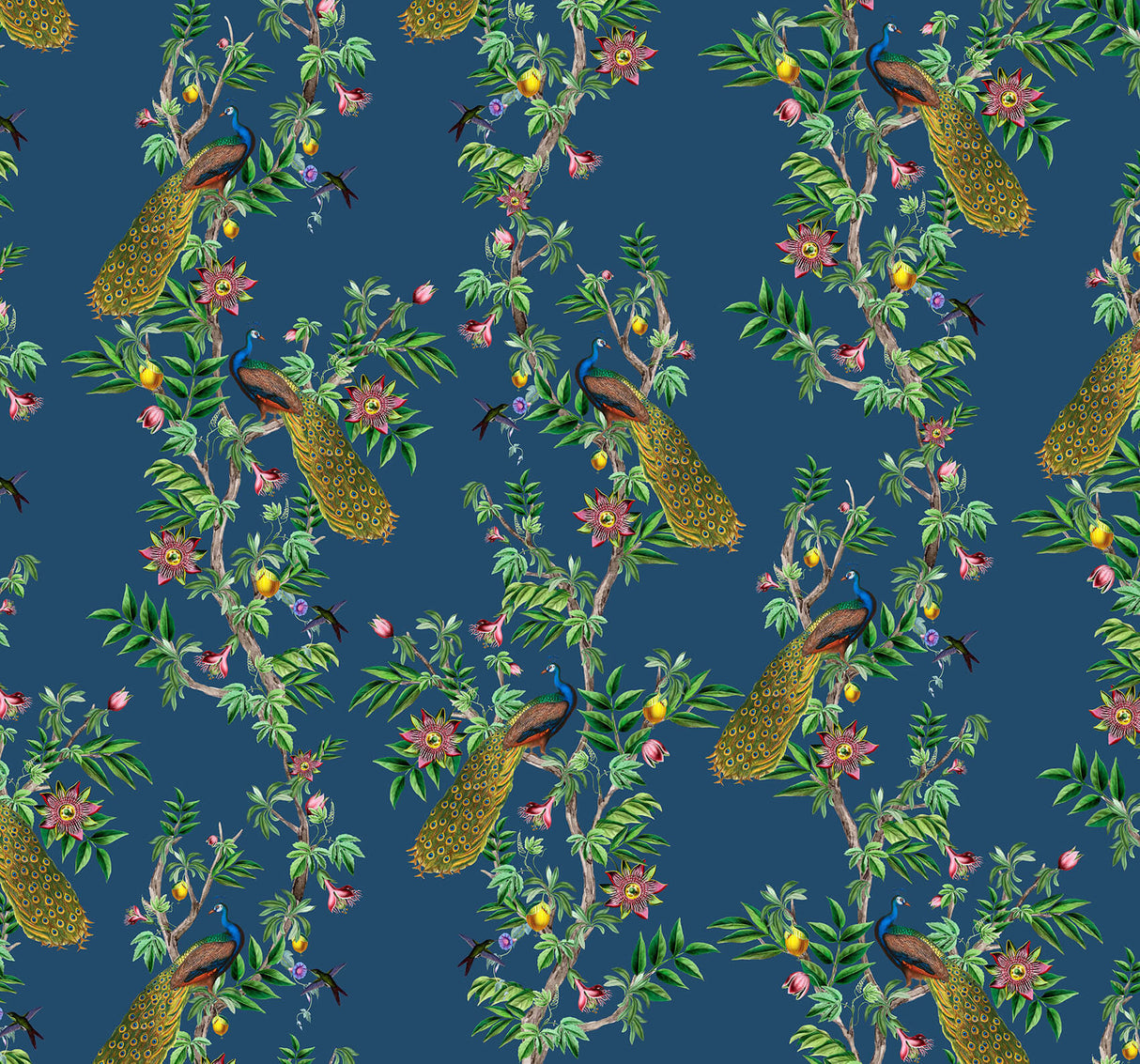 Creative Lab Amsterdam behang Passion Peacock Wallpaper