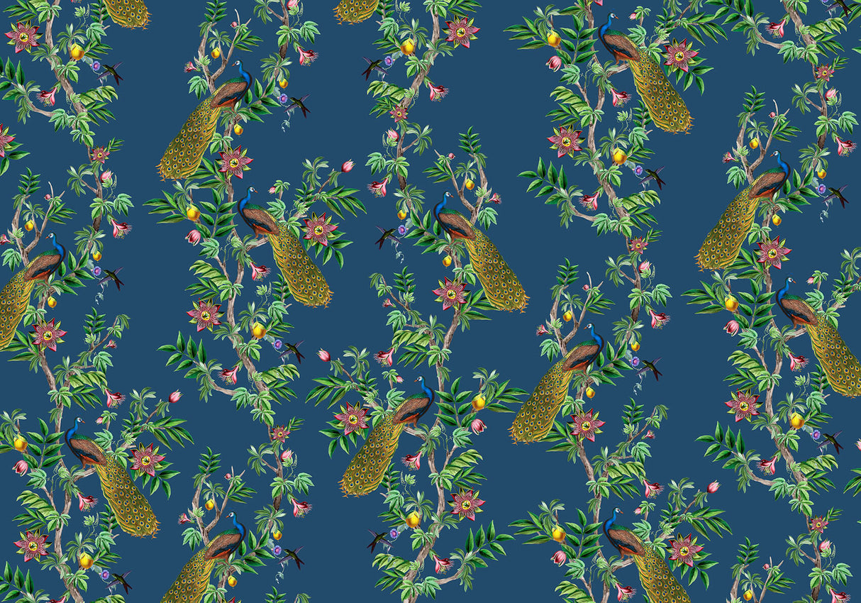 Creative Lab Amsterdam behang Passion Peacock Wallpaper