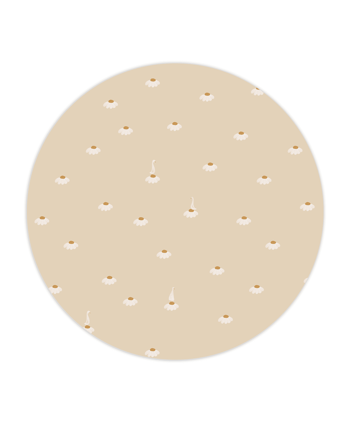 Creative Lab Amsterdam behangcirkel Sweet Camomile Soft Almond wallpaper circle