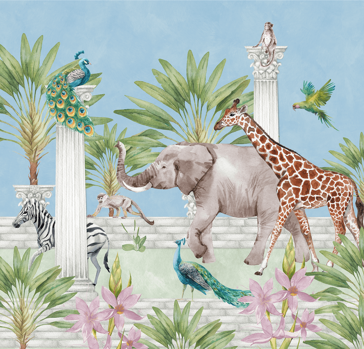 Creative Lab Amsterdam behang The Greek Animal Adventure wallpaper