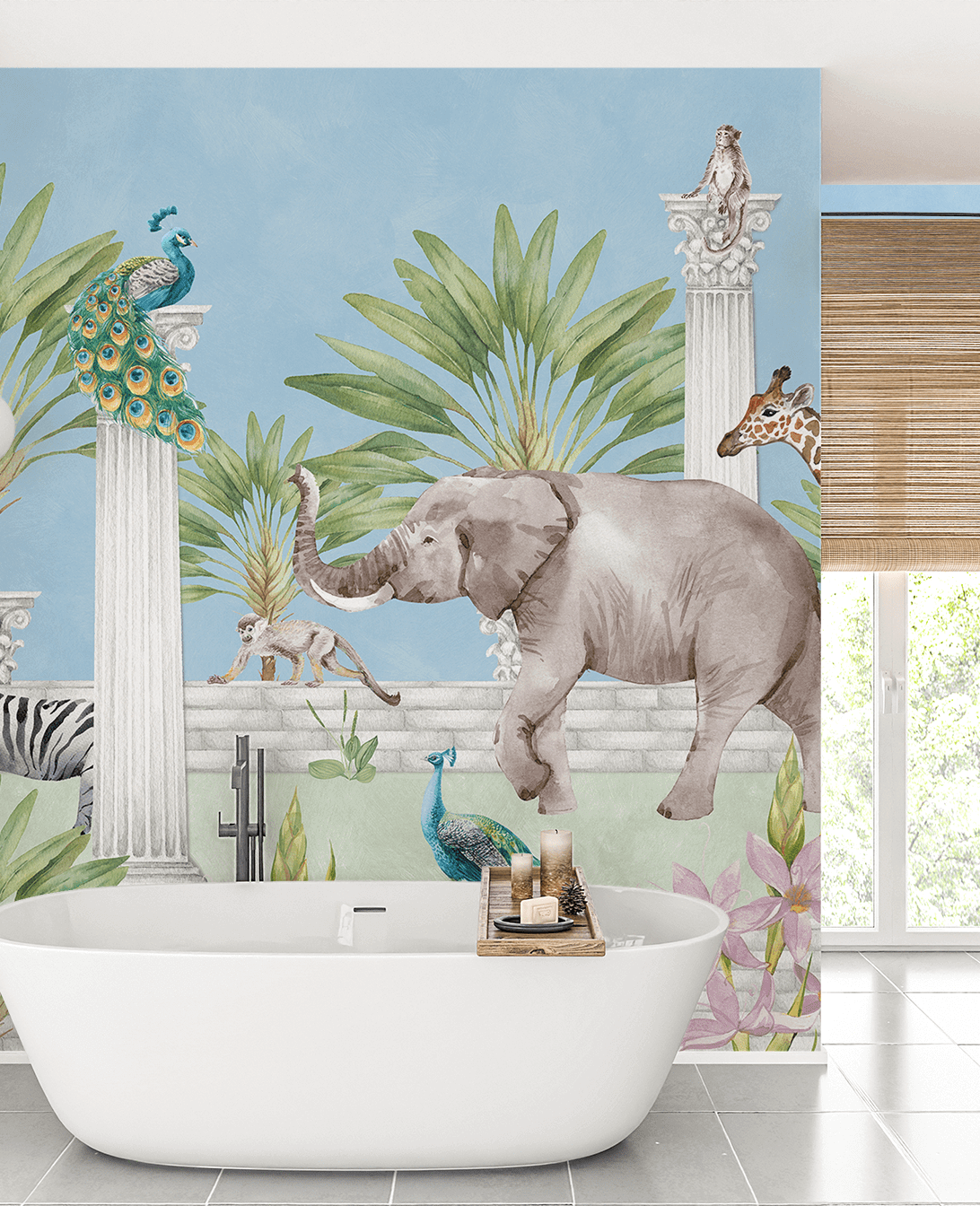 Creative Lab Amsterdam The Greek Animal Adventure bathroom wallpaper