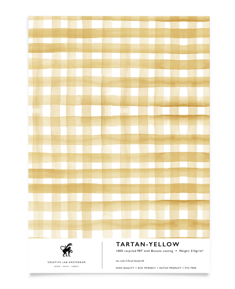 Tartan Yellow Behang Sample