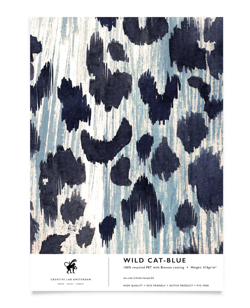 Wild Cat Blue Wallpaper Sample