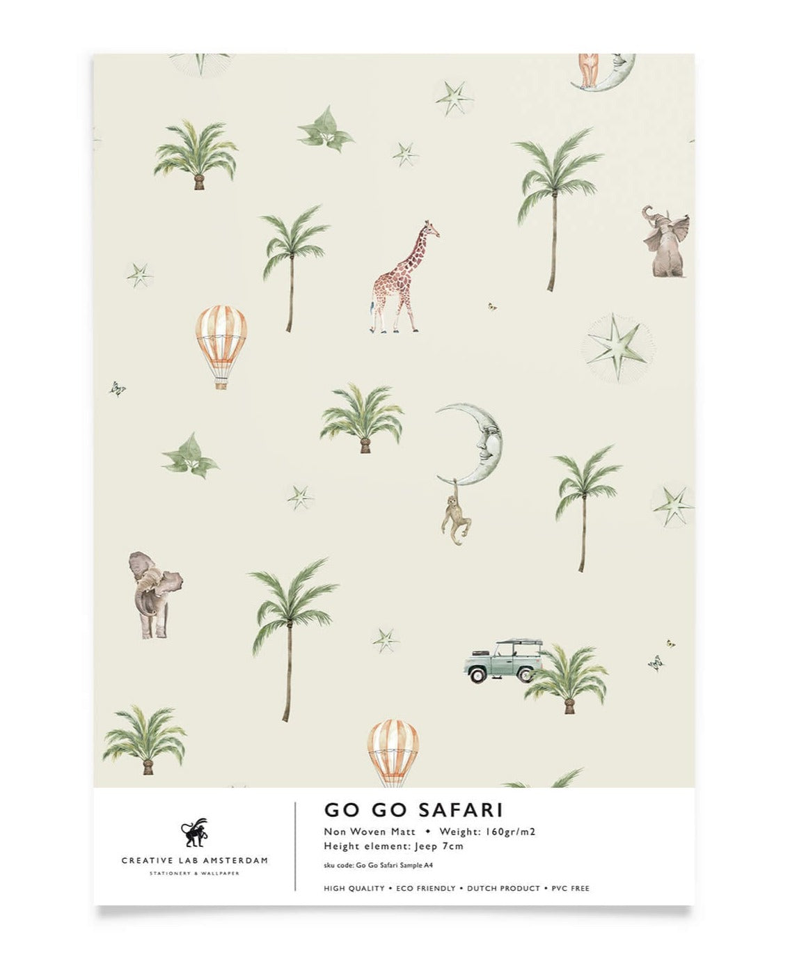 Creative Lab Amsterdam behang Go Go Safari wallpaper