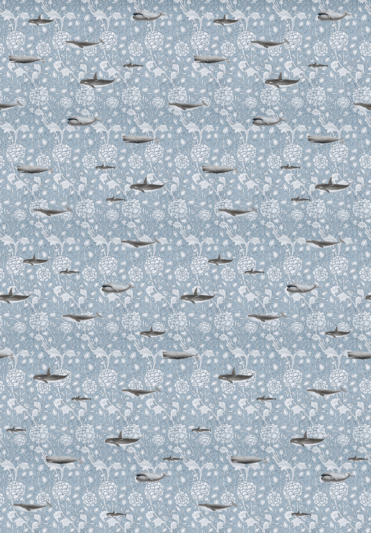 Creative Lab Amsterdam behang Whaliam Morris Blue Wallpaper