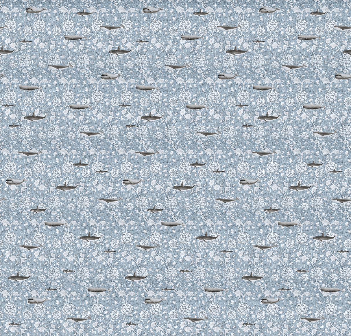 Creative Lab Amsterdam behang Whaliam Morris Blue Wallpaper