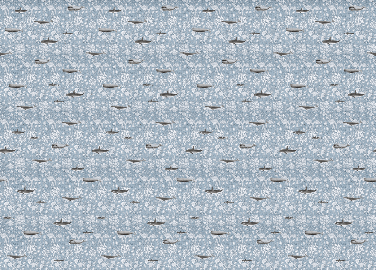 Creative Lab Amsterdam behang Whaliam Morris Blue Wallpaper