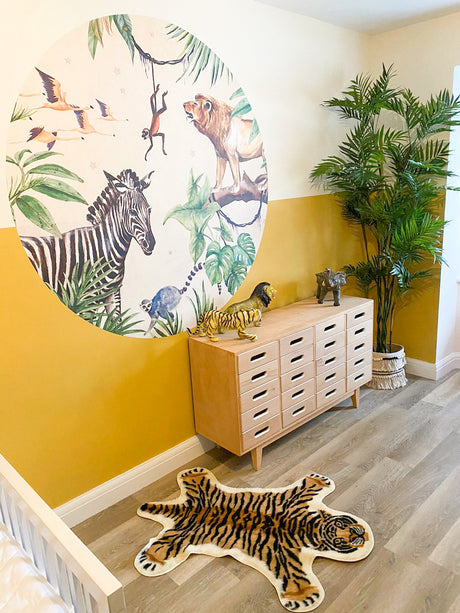 Creative Lab Amsterdam behang cirkel King of the Jungle Wallpaper circle