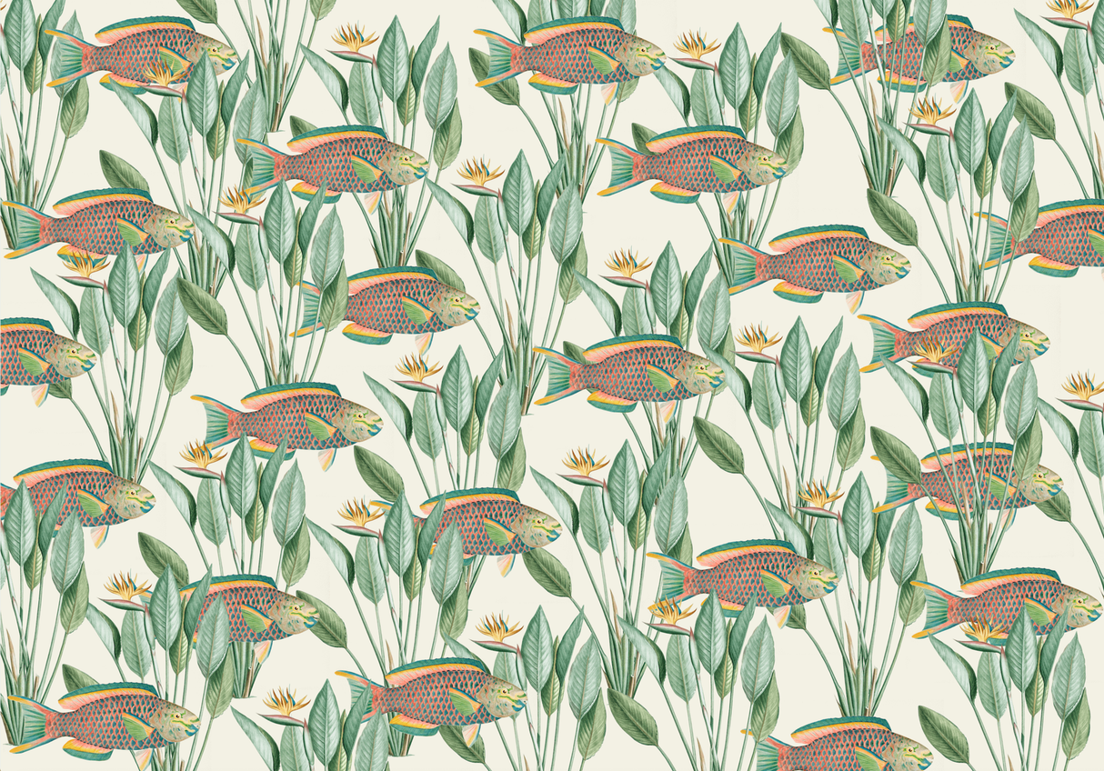 Creative Lab Amsterdam behang Parrot Fish Wallpaper