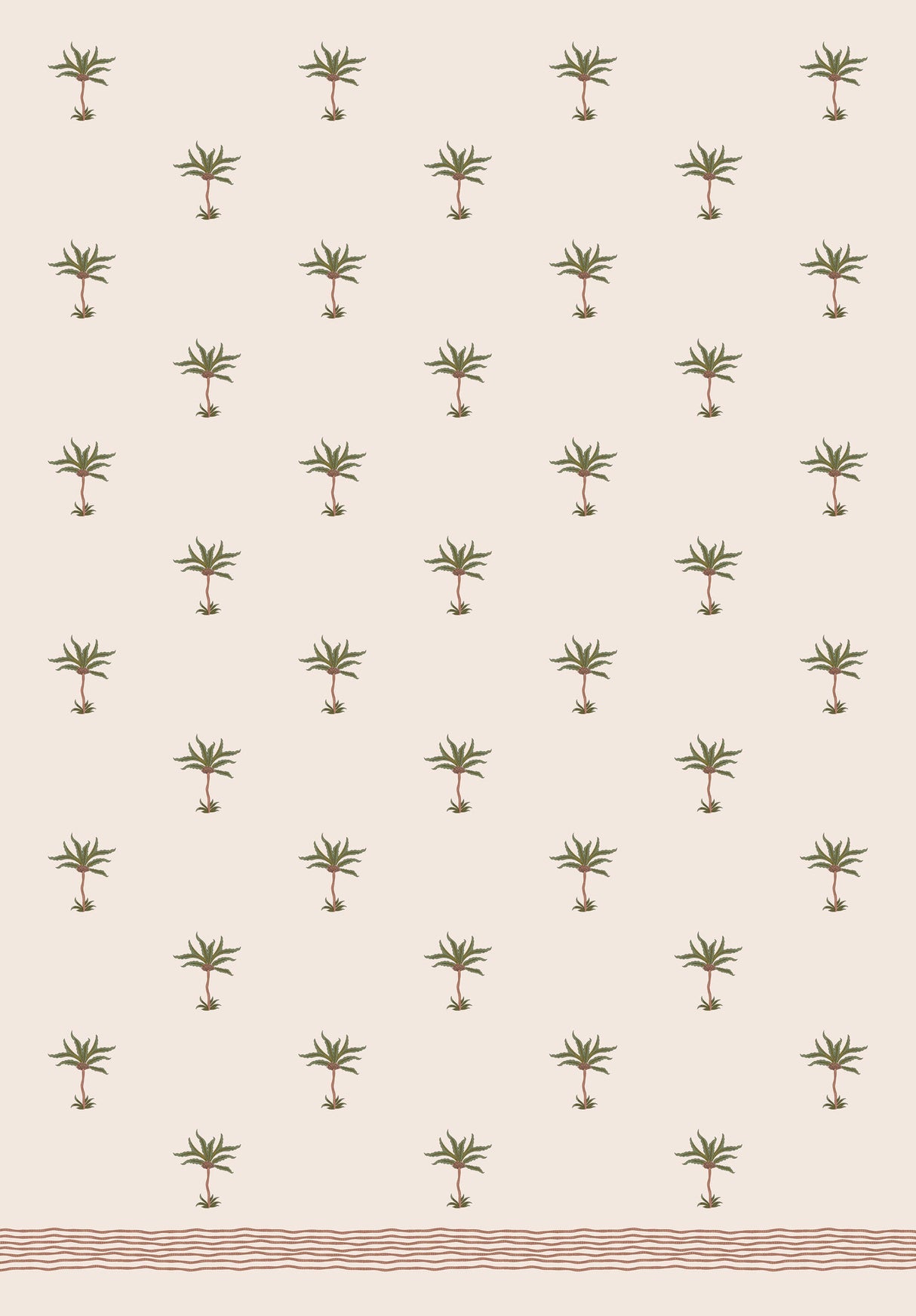 Creative Lab Amsterdam behang Subtle Palms bathroom Wallpaper