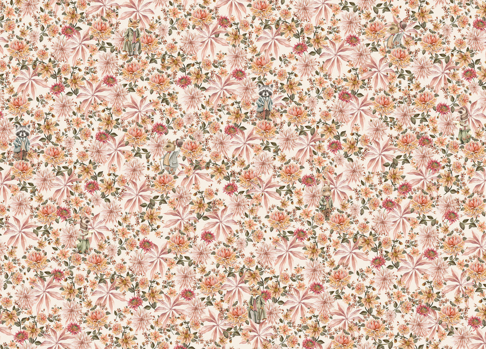 Creative Lab Amsterdam behang Cute mister Flower Wallpaper