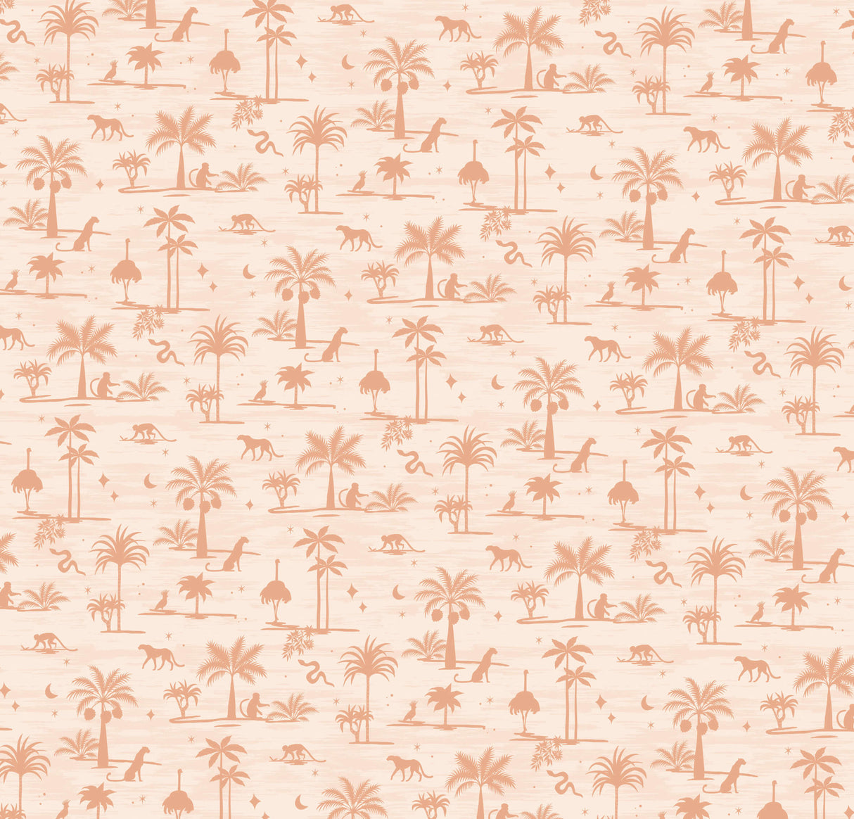 Creative Lab Amsterdam behang Jungle Silhouette Pink Wallpaper
