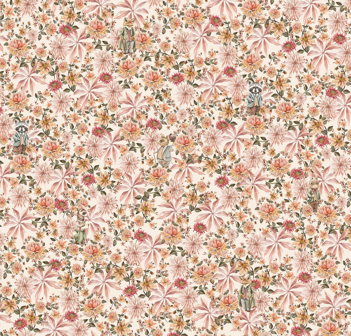 Creative Lab Amsterdam behang Cute mister Flower Wallpaper