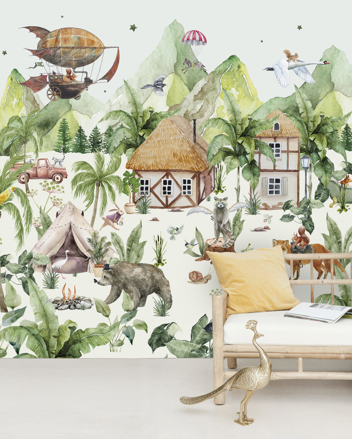 Creative Lab Amsterdam behang Magical village Wallpaper