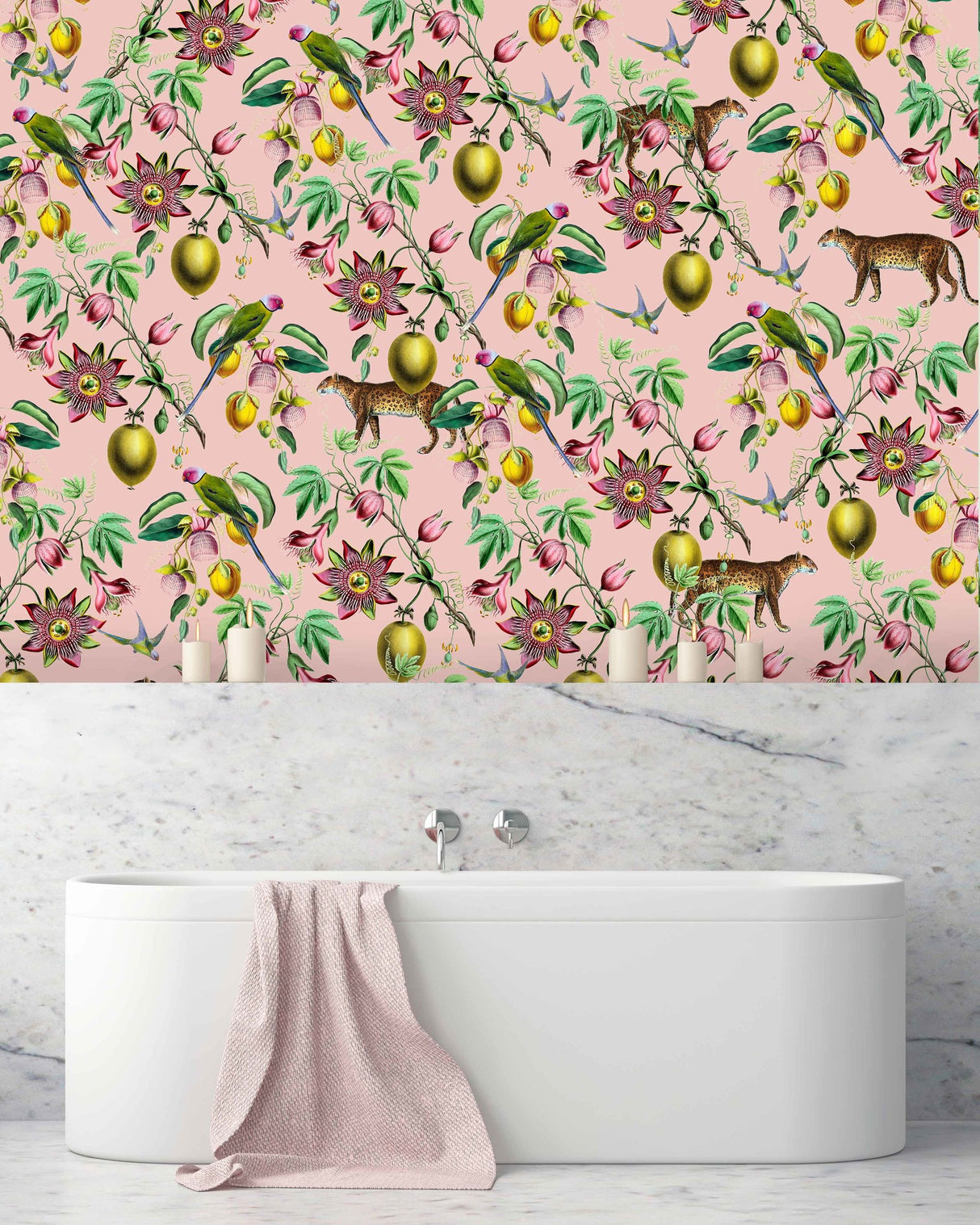Creative Lab Amsterdam badkamer behang Botanical Garden bathroom wallpaper
