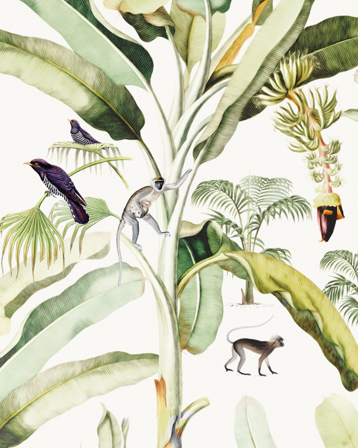 Creative Lab Amsterdam behang Baby bananas Wallpaper detail