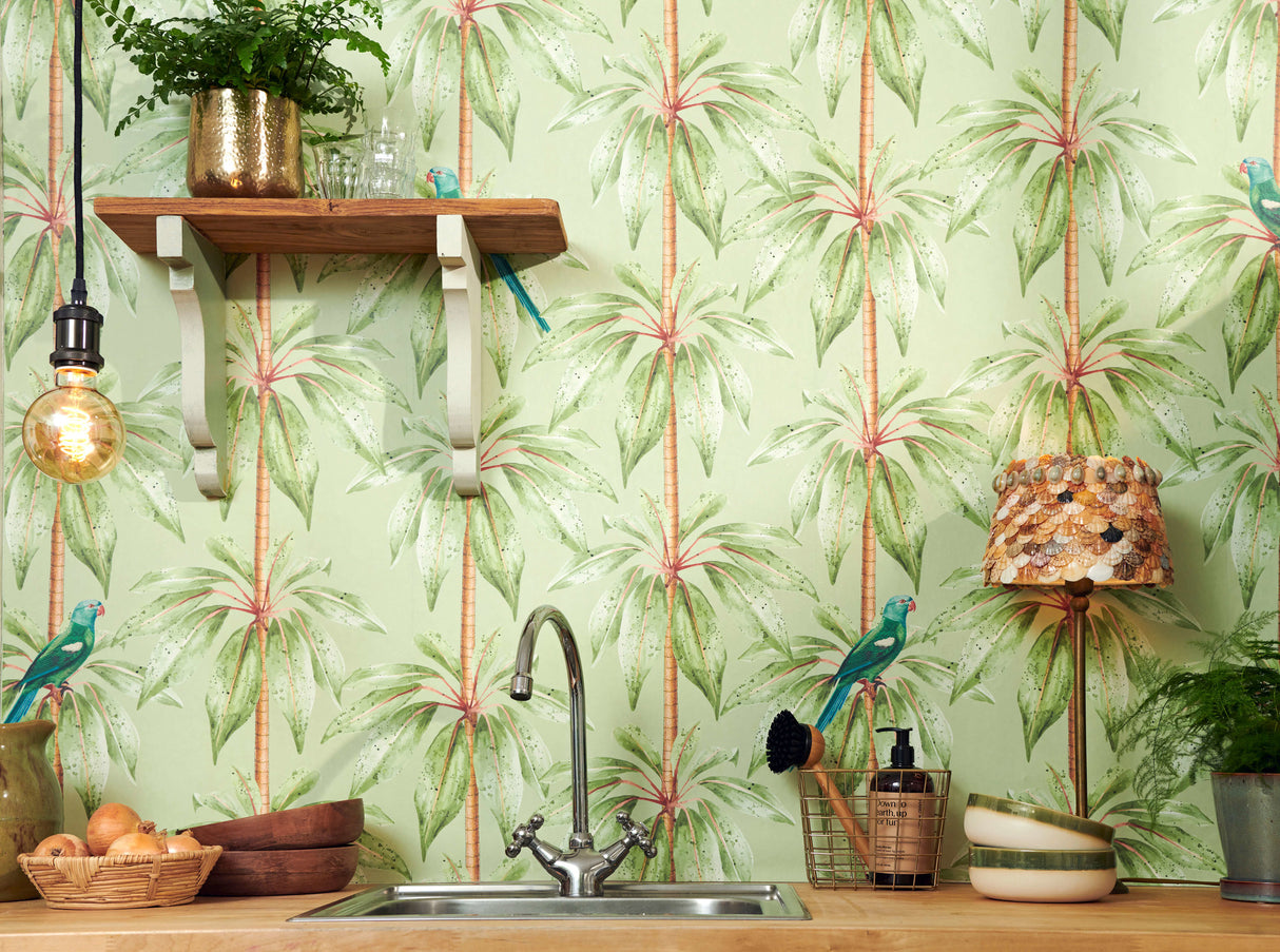 Creative Lab Amsterdam behang Canary Club Green Wallpaper