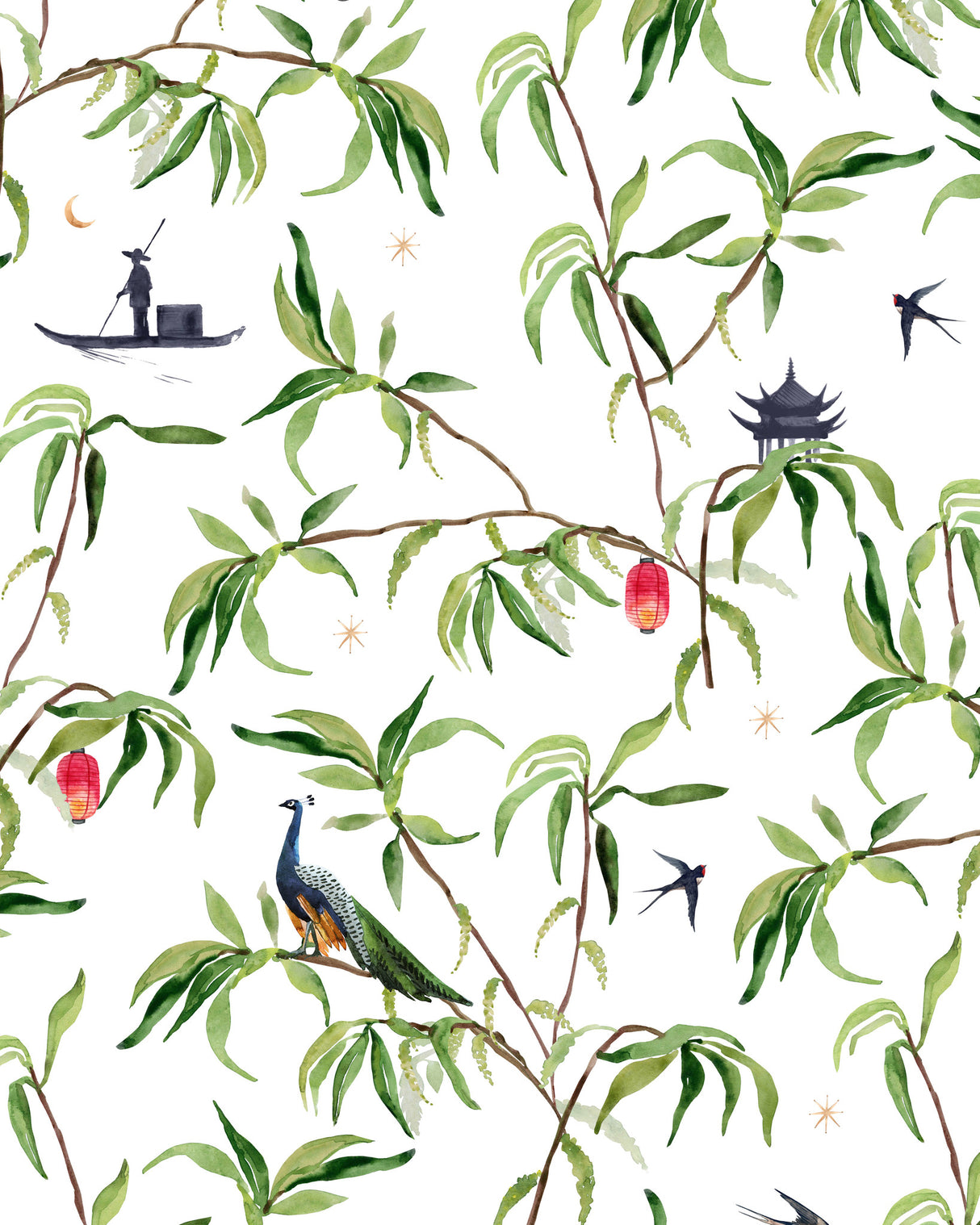 Creative Lab Amsterdam behang Chinese Riverside Wallpaper