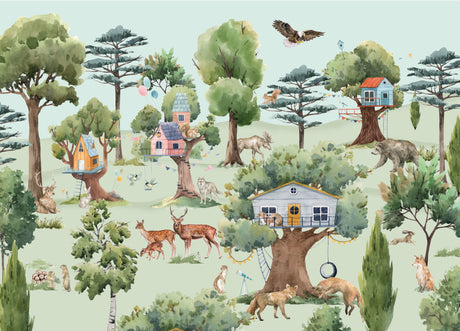Creative Lab Amsterdam behang Treehouse in the Forest Wallpaper