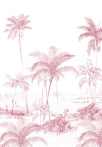Creative Lab Amsterdam behang Exotic palms - Pink Wallpaper