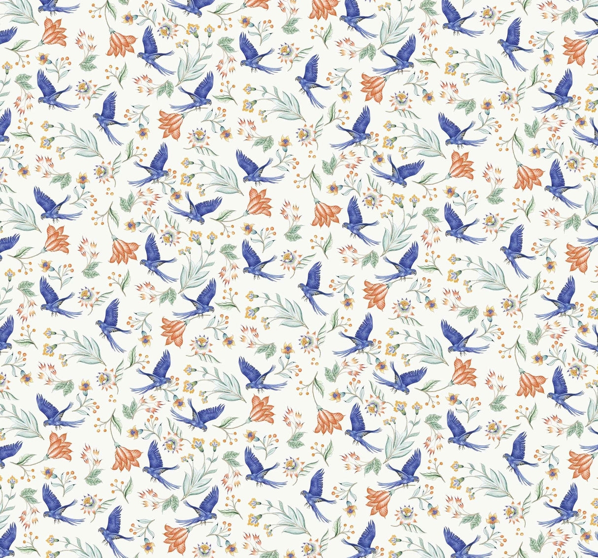 Creative Lab Amsterdam behang Paisley Parrot Wallpaper