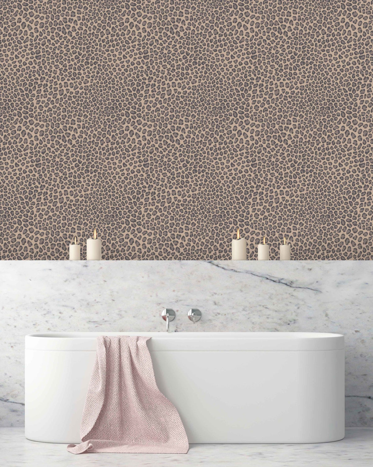 Creative Lab Amsterdam badkamer behang Rocky Leopard Wallpaper