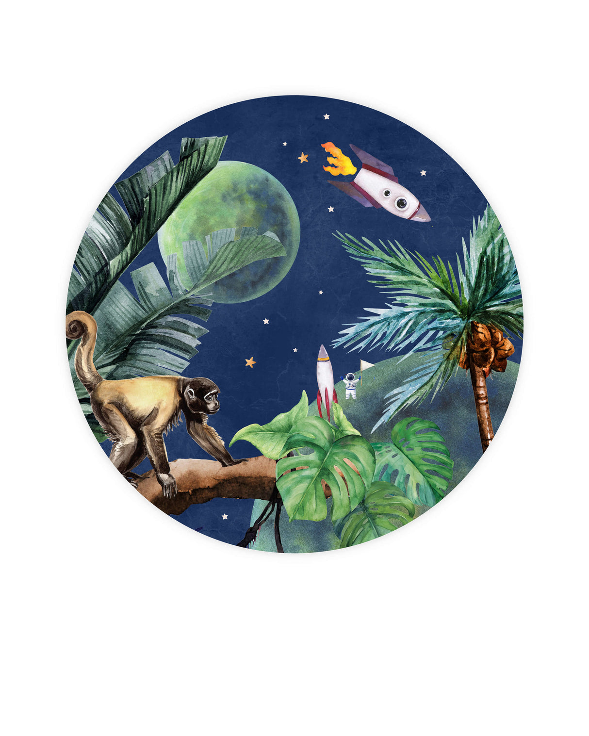 Creative Lab Amsterdam behang cirkel From Jungle to Space Wallpaper circle